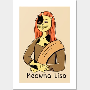 Meowna Lisa: Mona Lisa Cat Posters and Art